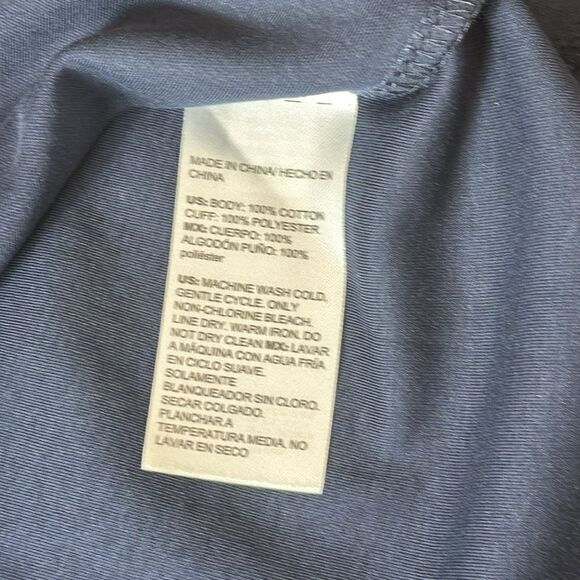 Chico’s SZ 0 Navy Blue Lace Appliqué Top - Picture 12 of 13